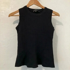 Ann Taylor Black Sleeveless Peplum Top Size‎ XS